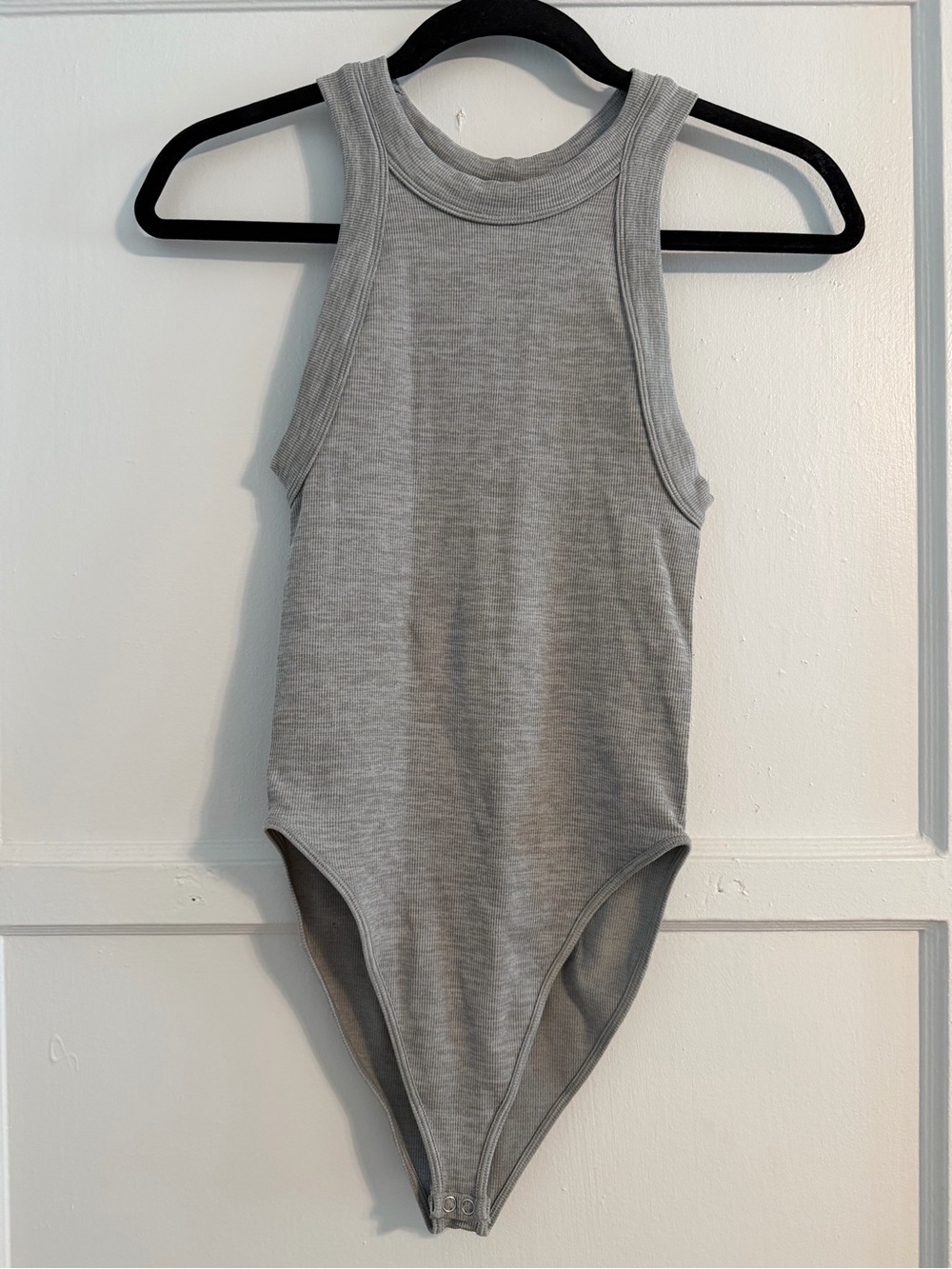 Forever 21 Ribbed Tank Bodysuit - Gray